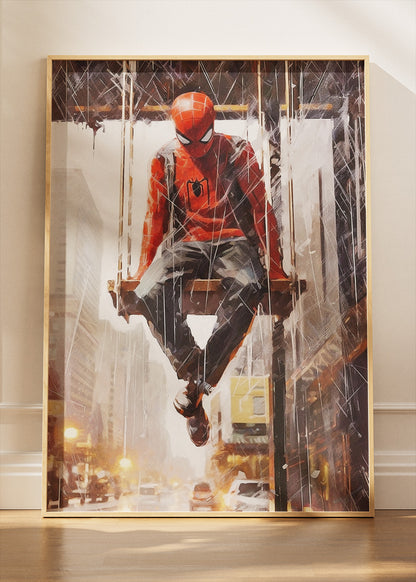 Spider-Man Rain City Portrait Canvas & Poster Print – AI PRINT LAB