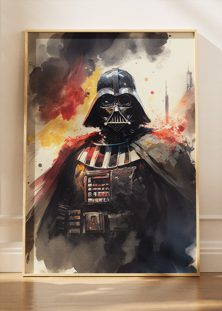 Darth Vader Dark Side Watercolor Canvas & Poster Print – AI PRINT LAB