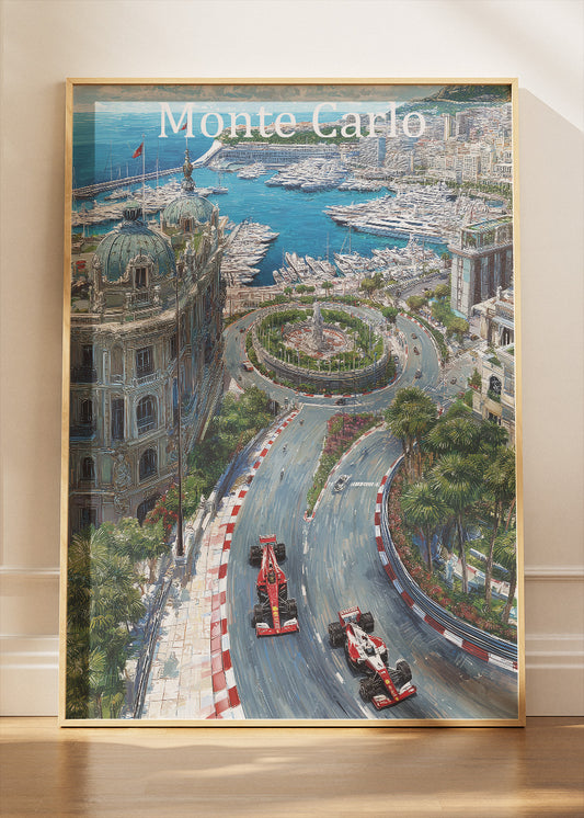 Monte Carlo Monaco Grand Prix Harbor View Canvas Print & Poster – AI PRINT LAB