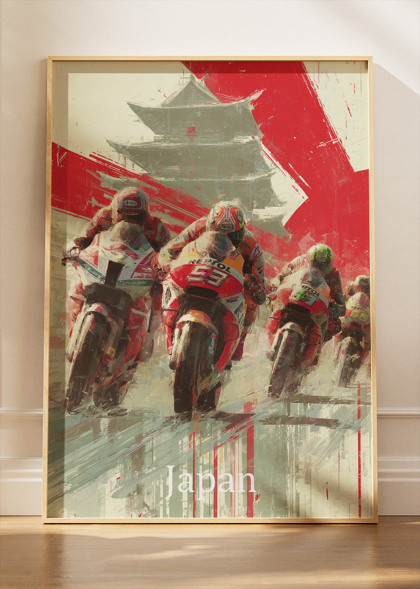 Japan Motorcycle Racing Heritage Wall Art Poster & Canvas