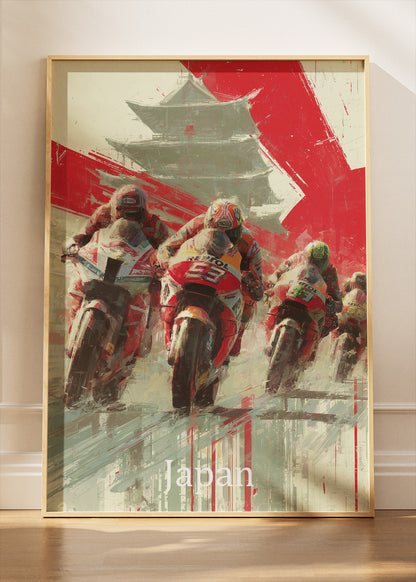 Japan Motorcycle Racing Heritage Wall Art Poster & Canvas