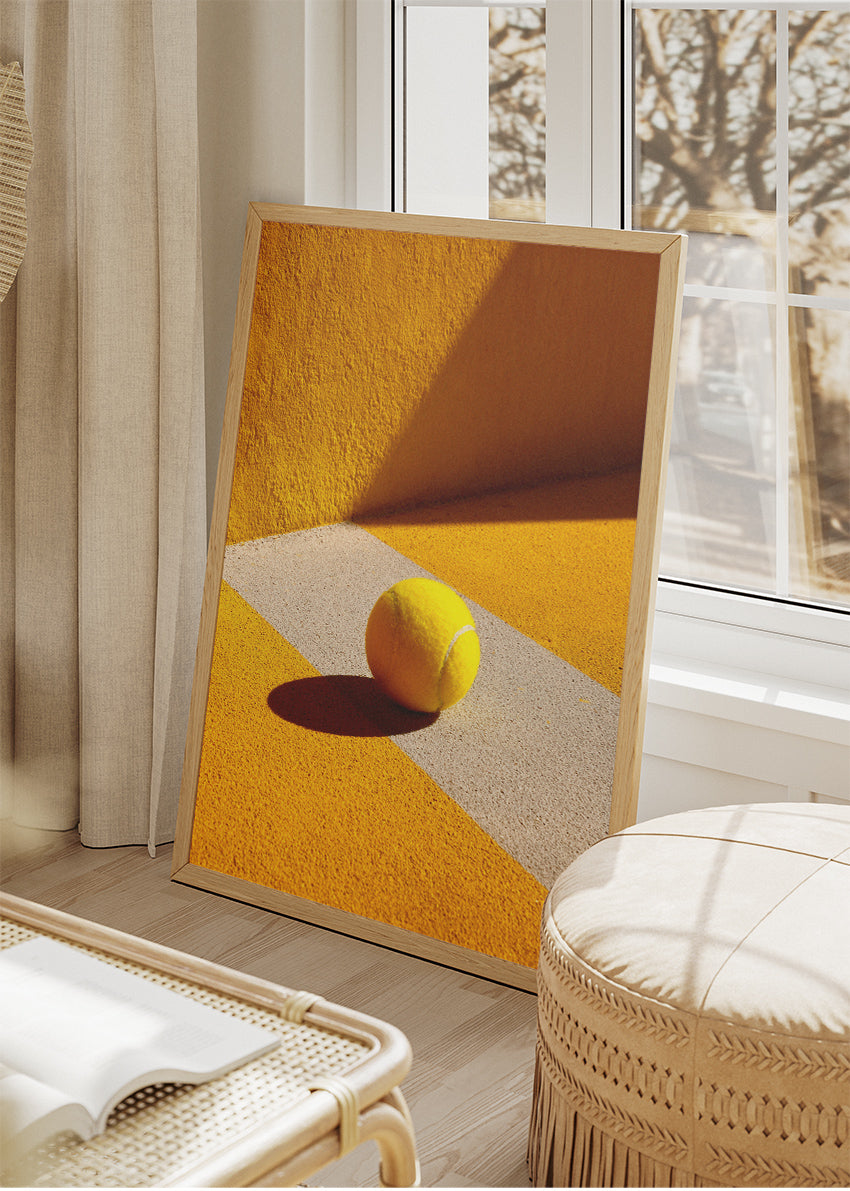 Minimal Tennis Ball Wall Art Poster & Canvas Print – Modern Sports Decor
