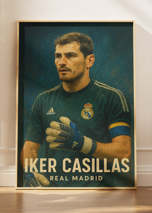 Iker Casillas Real Madrid Football Wall Art | Legendary Goalkeeper Poster & Canvas