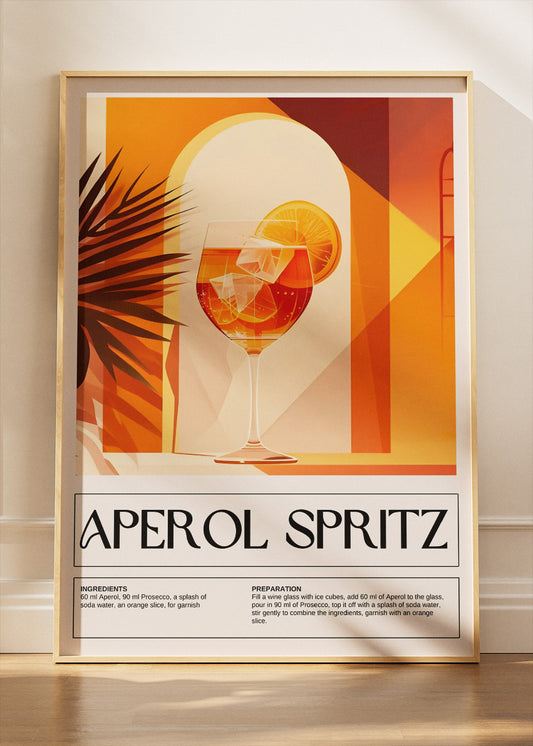 Aperol Spritz Mediterranean Sunset Poster & Canvas Print | Italian Cocktail Wall Art