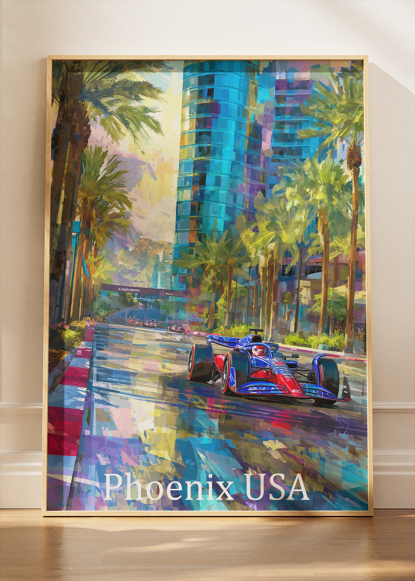 Phoenix USA Formula 1 Street Circuit Canvas Print & Poster – AI PRINT LAB