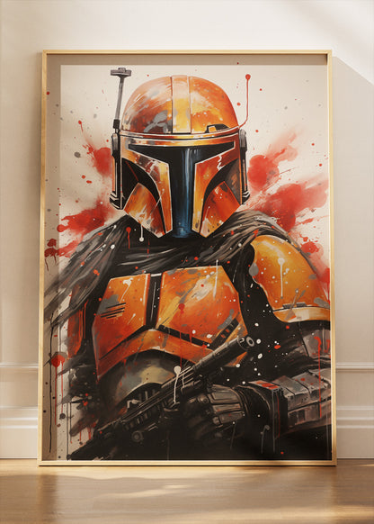 The Mandalorian Warrior Portrait Canvas & Poster Print – AI PRINT LAB