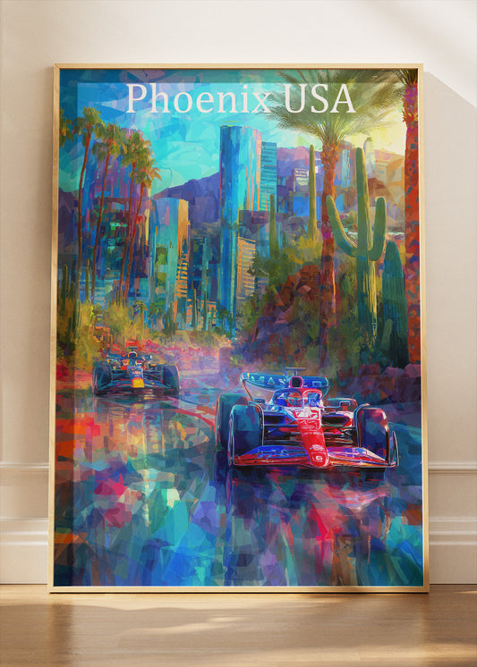 Phoenix USA Desert City Formula 1 Canvas Print & Poster – AI PRINT LAB