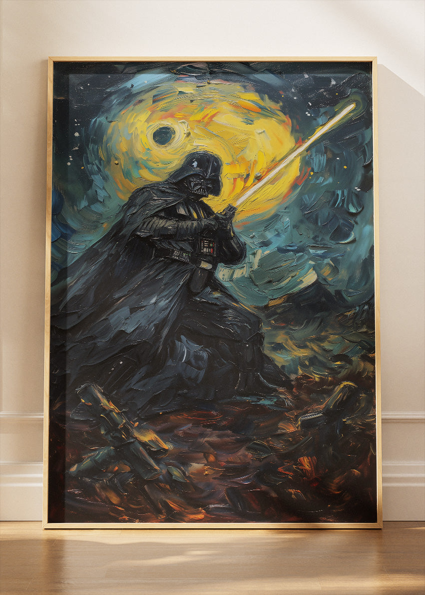 Darth Vader Moonlight Battle Portrait Canvas & Poster Print – AI PRINT LAB