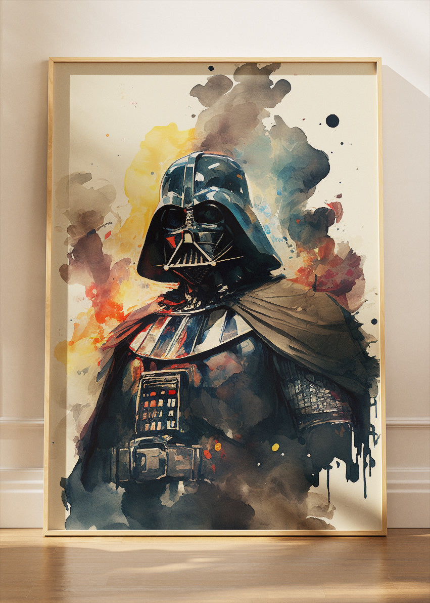 Darth Vader Watercolor Portrait Canvas & Poster Print – AI PRINT LAB