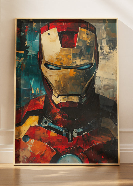Iron Man Abstract Portrait Canvas & Poster Print – AI PRINT LAB