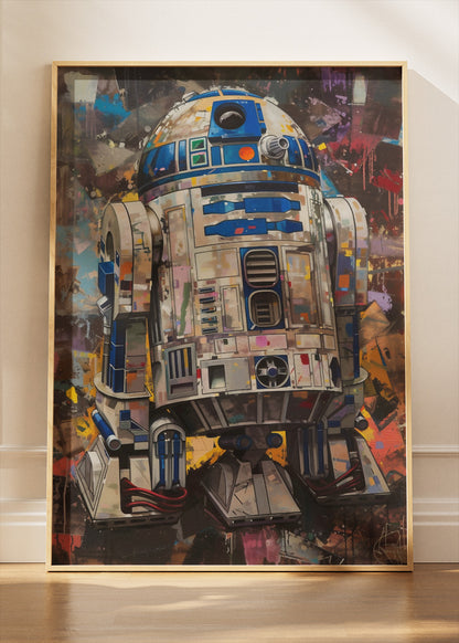 R2-D2 Abstract Star Wars Portrait Canvas & Poster Print – AI PRINT LAB