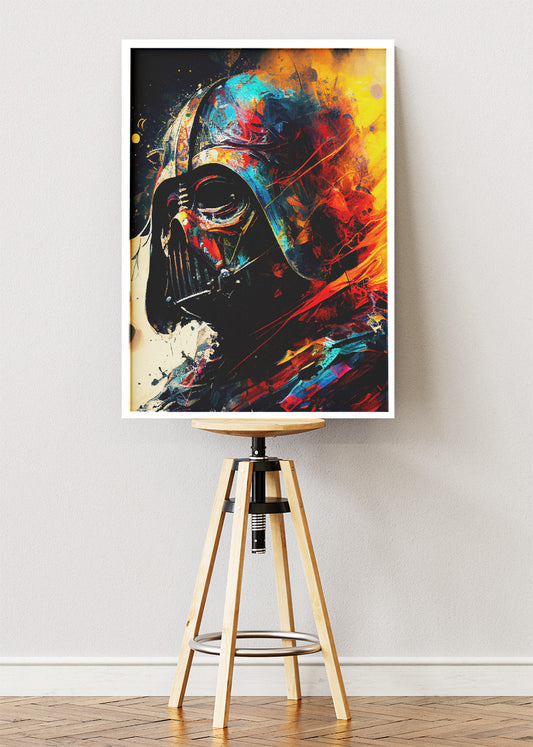 Darth Vader – Explosive Abstract Portrait Canvas & Poster Print – AI PRINT LAB