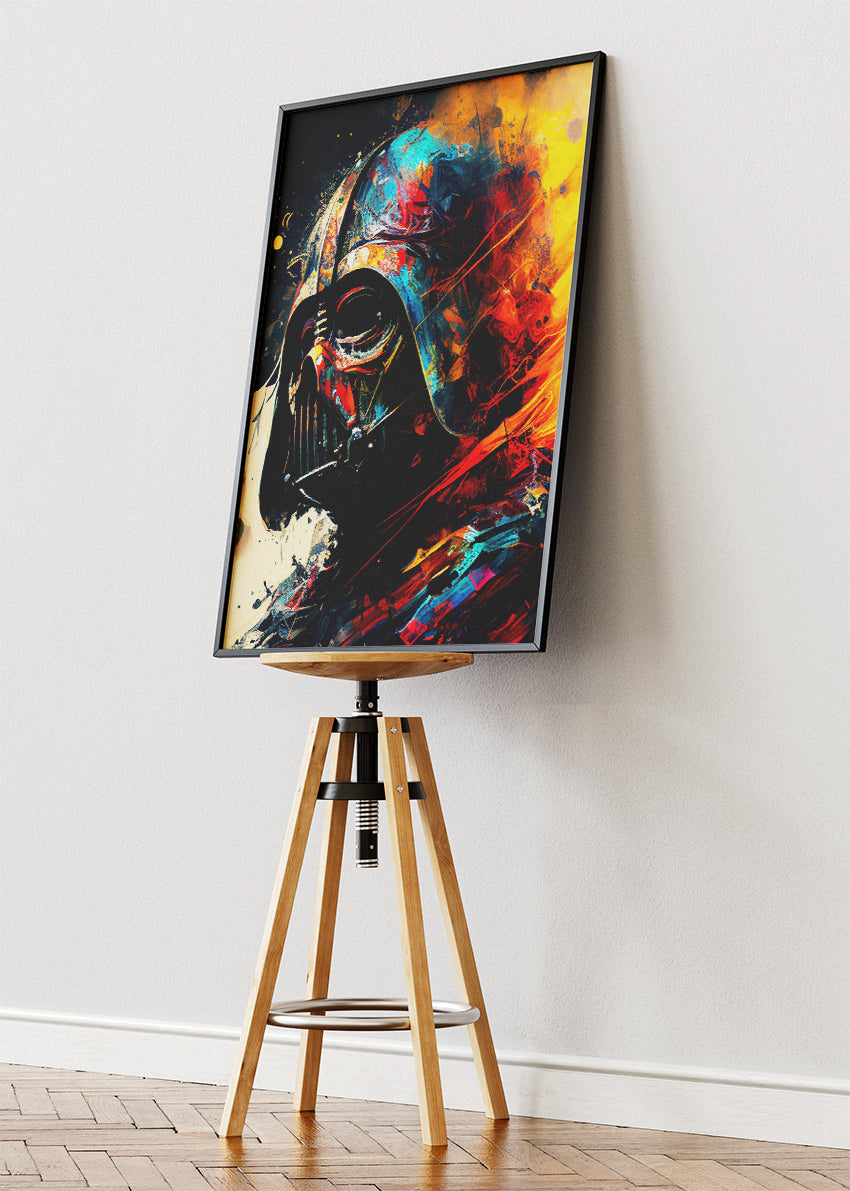 Darth Vader – Explosive Abstract Portrait Canvas & Poster Print – AI PRINT LAB
