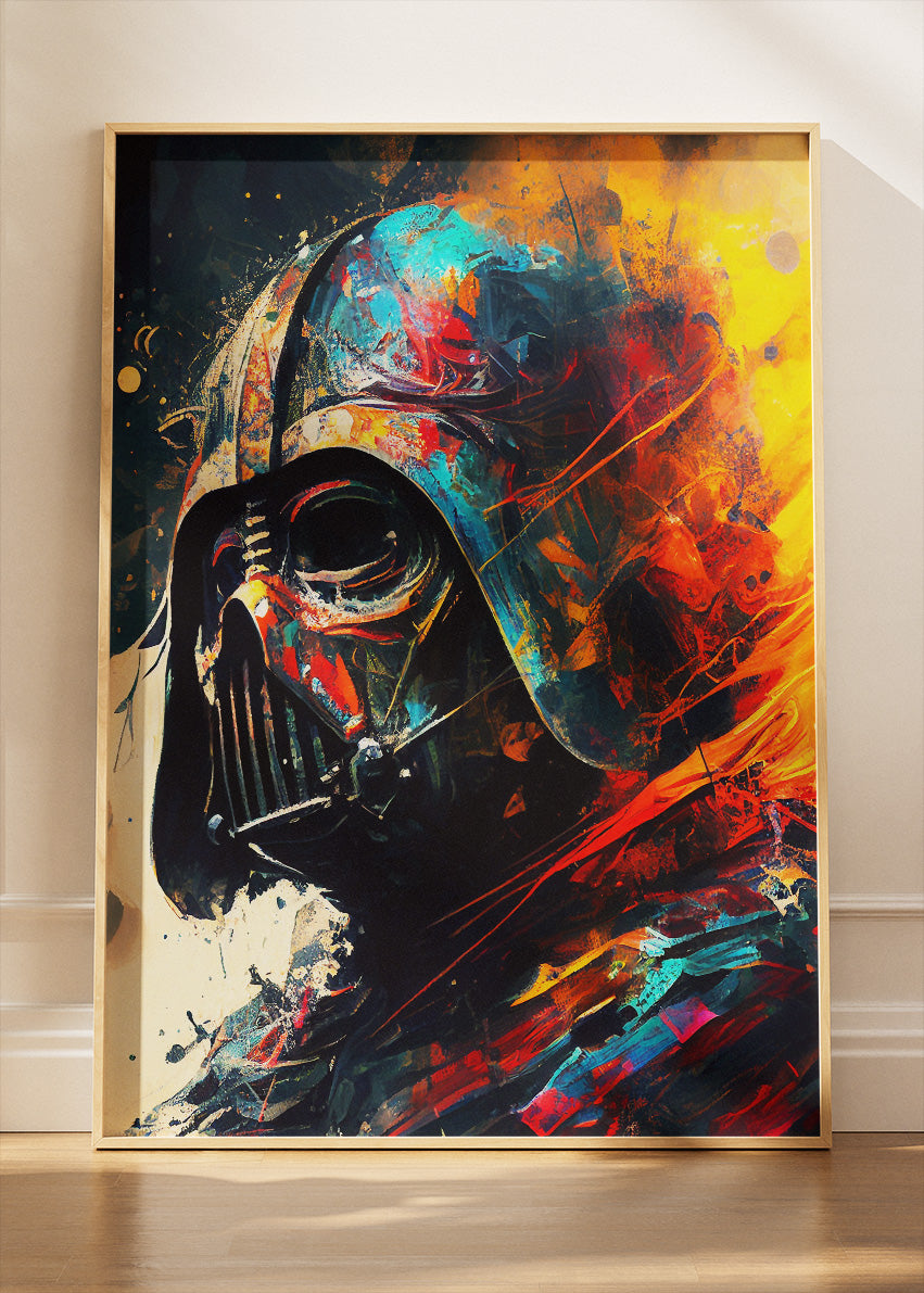 Darth Vader – Explosive Abstract Portrait Canvas & Poster Print – AI PRINT LAB