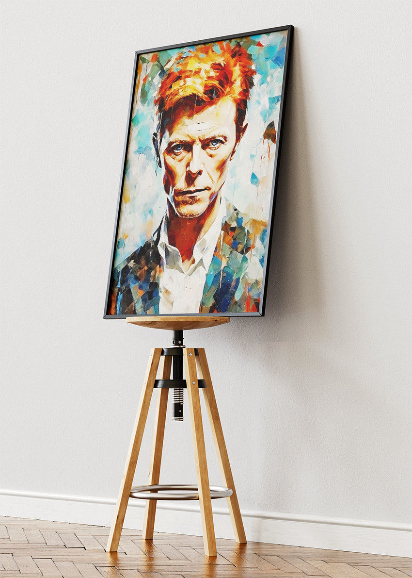 David Bowie Abstract Portrait Wall Art Poster & Canvas Print