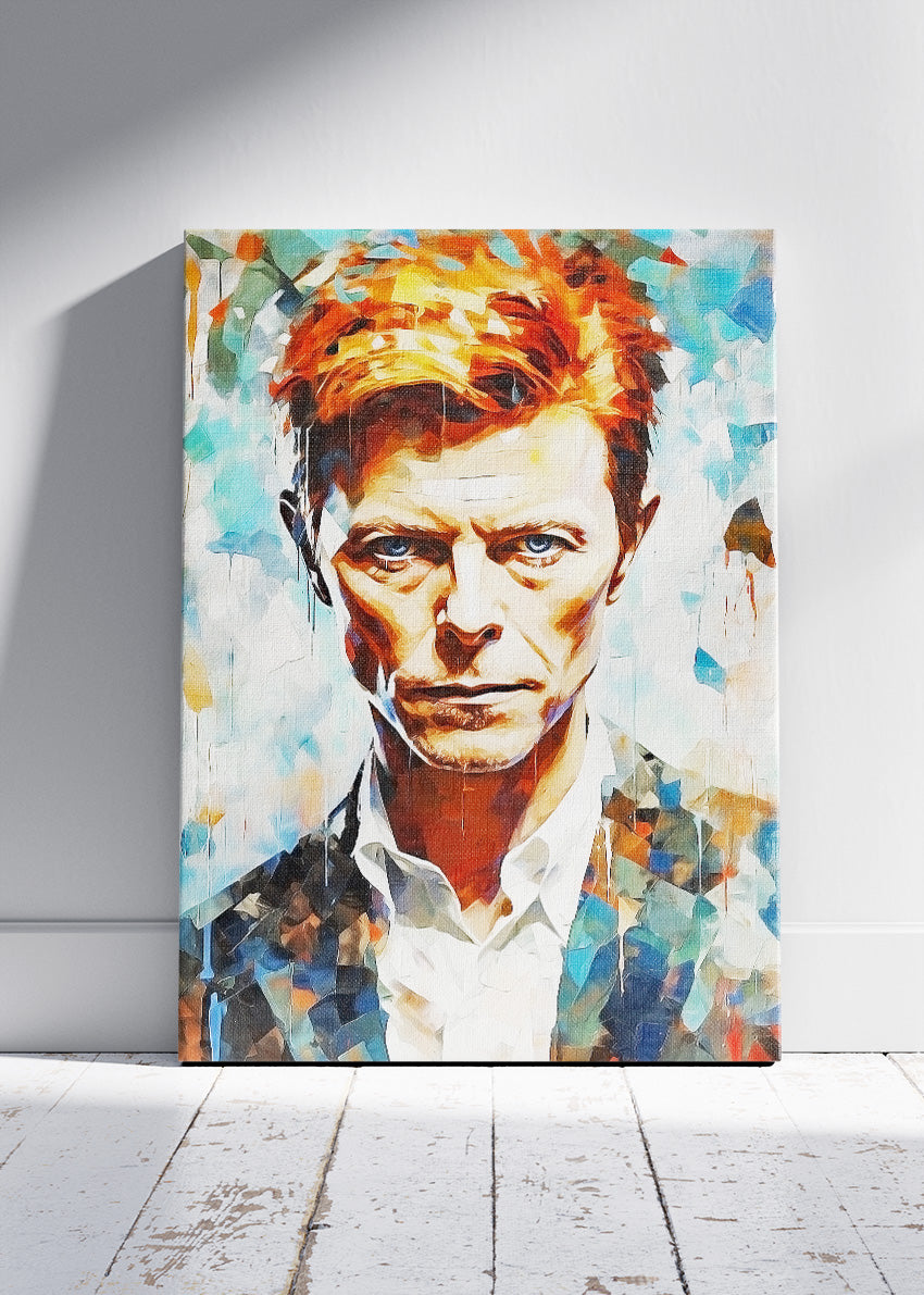 David Bowie Abstract Portrait Wall Art Poster & Canvas Print