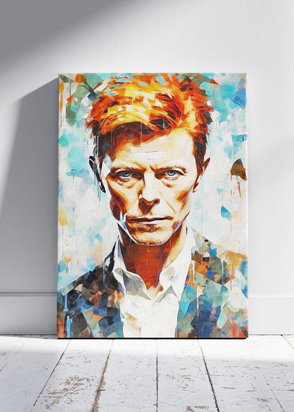 David Bowie Abstract Portrait Wall Art Poster & Canvas Print