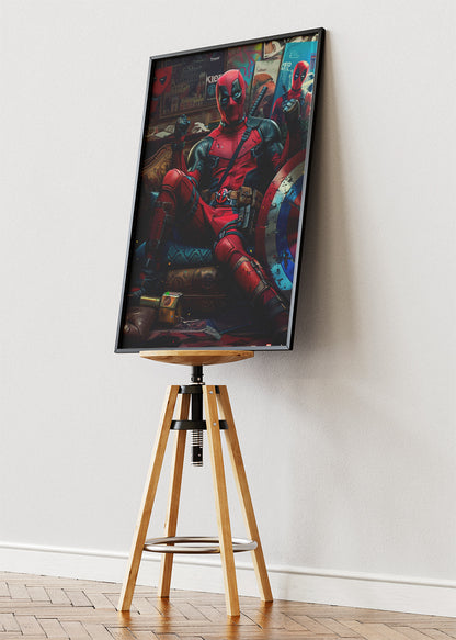 Deadpool – Lounge Room Hero Canvas & Poster Print – AI PRINT LAB