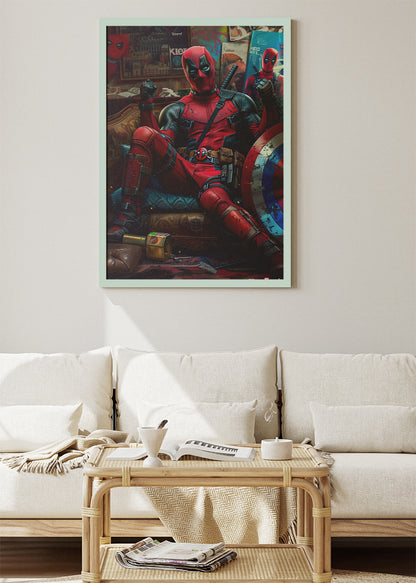 Deadpool – Lounge Room Hero Canvas & Poster Print – AI PRINT LAB