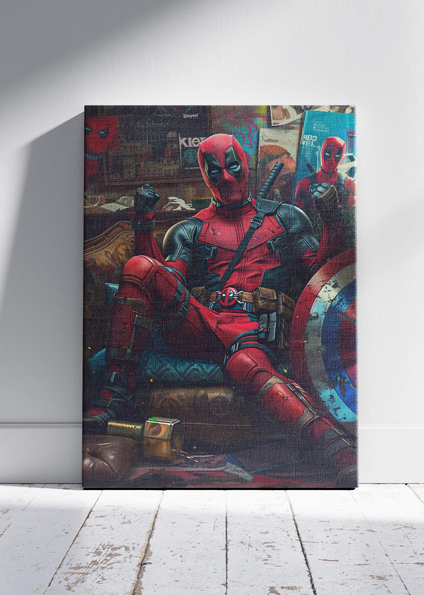 Deadpool – Lounge Room Hero Canvas & Poster Print – AI PRINT LAB