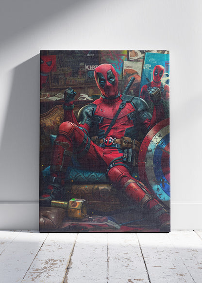 Deadpool – Lounge Room Hero Canvas & Poster Print – AI PRINT LAB