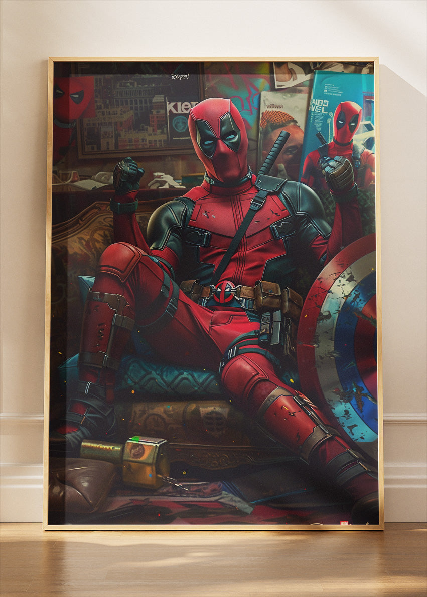 Deadpool – Lounge Room Hero Canvas & Poster Print – AI PRINT LAB