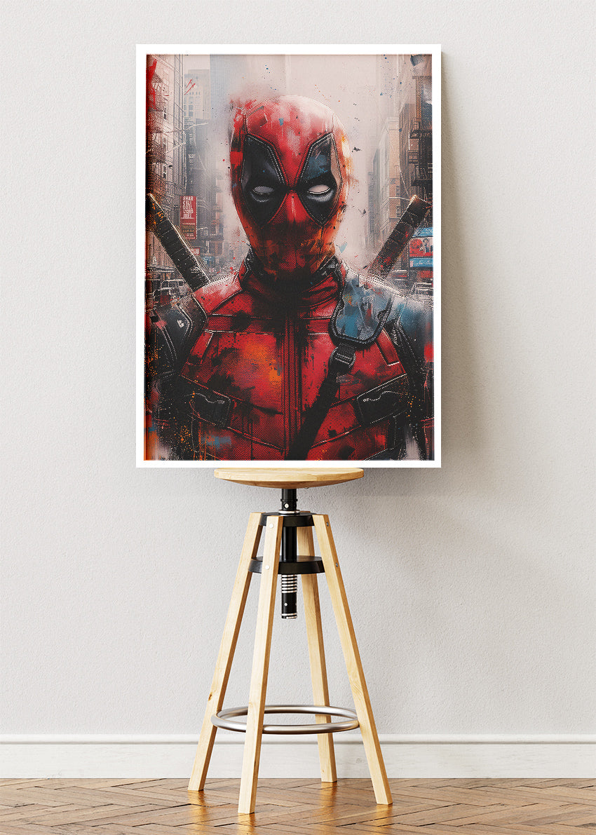 Deadpool – Urban Comic Superhero Canvas & Poster Print – AI PRINT LAB