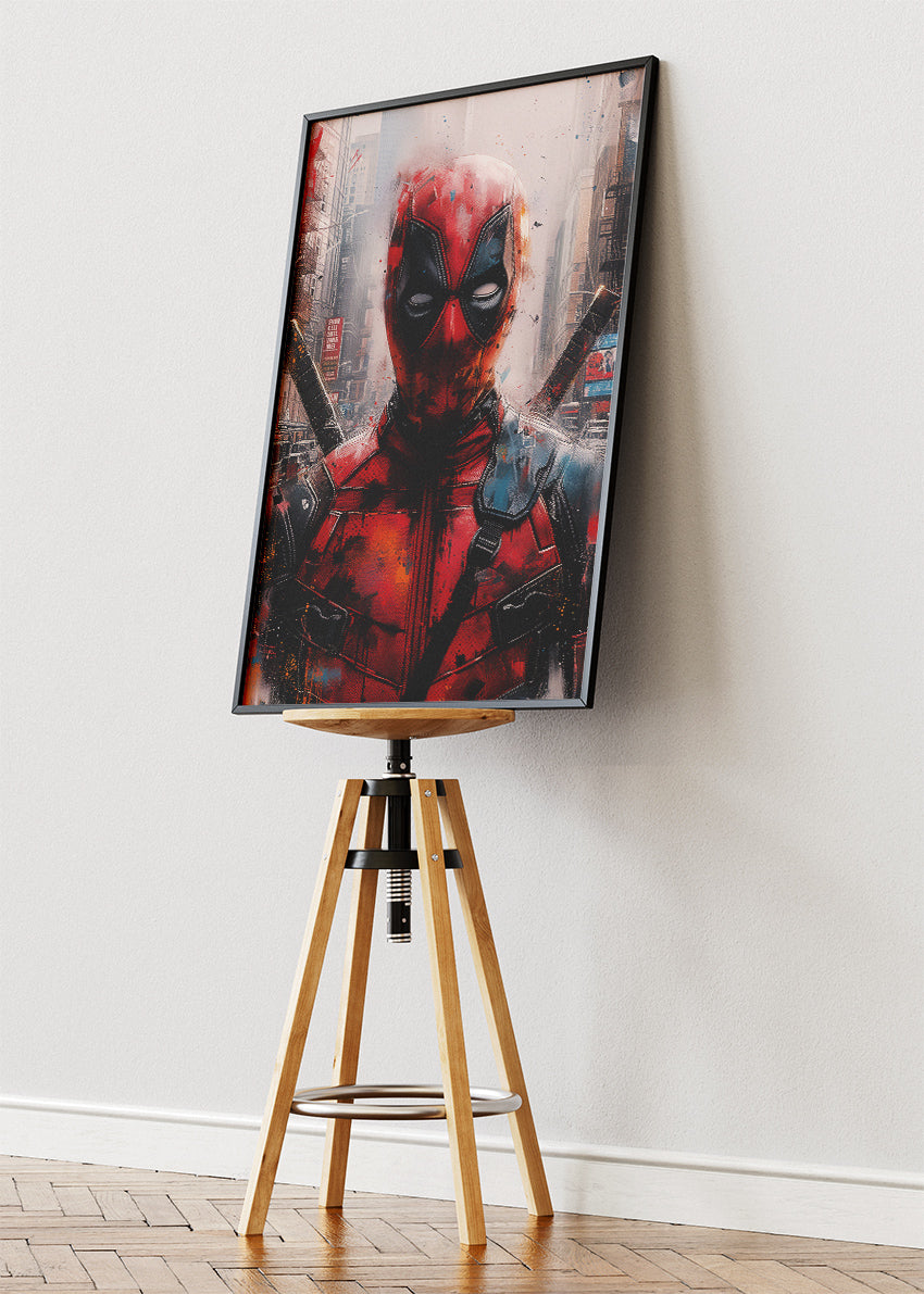 Deadpool – Urban Comic Superhero Canvas & Poster Print – AI PRINT LAB