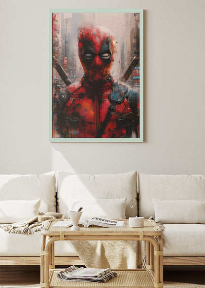 Deadpool – Urban Comic Superhero Canvas & Poster Print – AI PRINT LAB