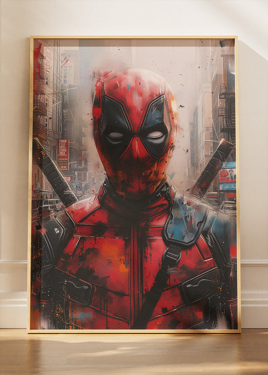 Deadpool – Urban Comic Superhero Canvas & Poster Print – AI PRINT LAB