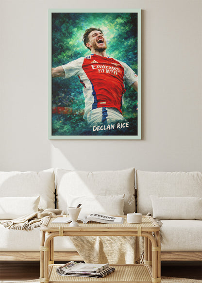 Declan Rice Arsenal Action Poster Canvas & Print – AI PRINT LAB