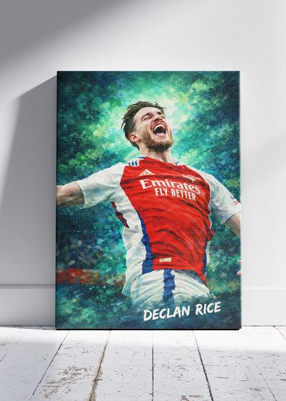 Declan Rice Arsenal Action Poster Canvas & Print – AI PRINT LAB