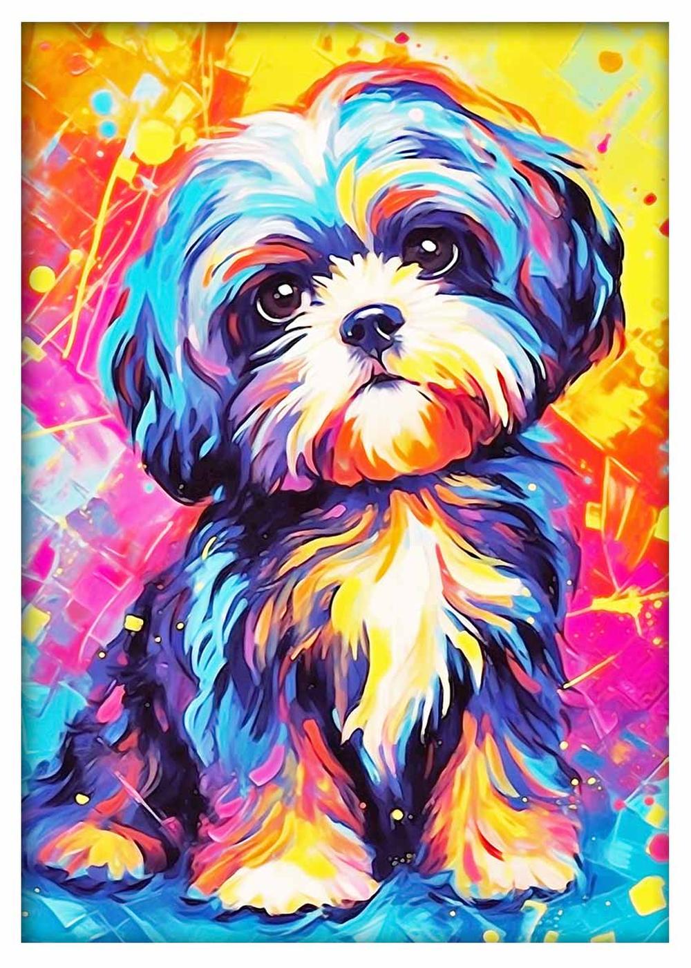 Dog Canvas & Poster Wall Art T427 Wildlife Series