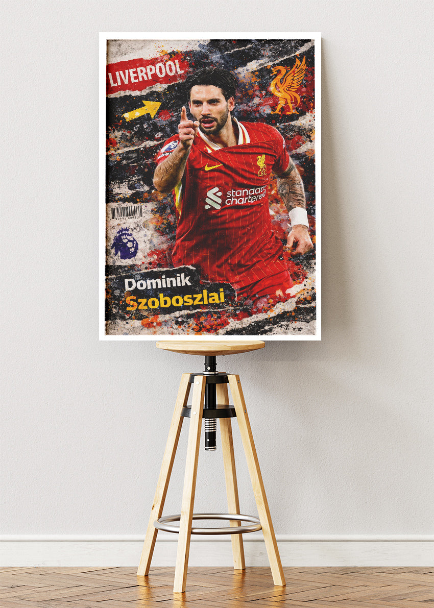 Dominik Szoboszlai Liverpool Street Art Poster Canvas & Print – AI PRINT LAB