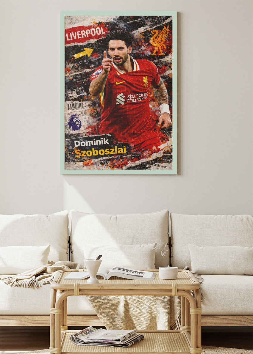 Dominik Szoboszlai Liverpool Street Art Poster Canvas & Print – AI PRINT LAB