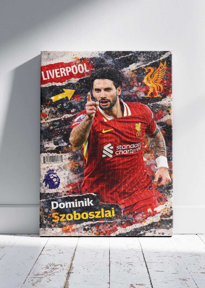 Dominik Szoboszlai Liverpool Street Art Poster Canvas & Print – AI PRINT LAB