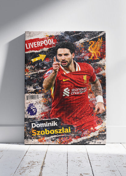 Dominik Szoboszlai Liverpool Street Art Poster Canvas & Print – AI PRINT LAB