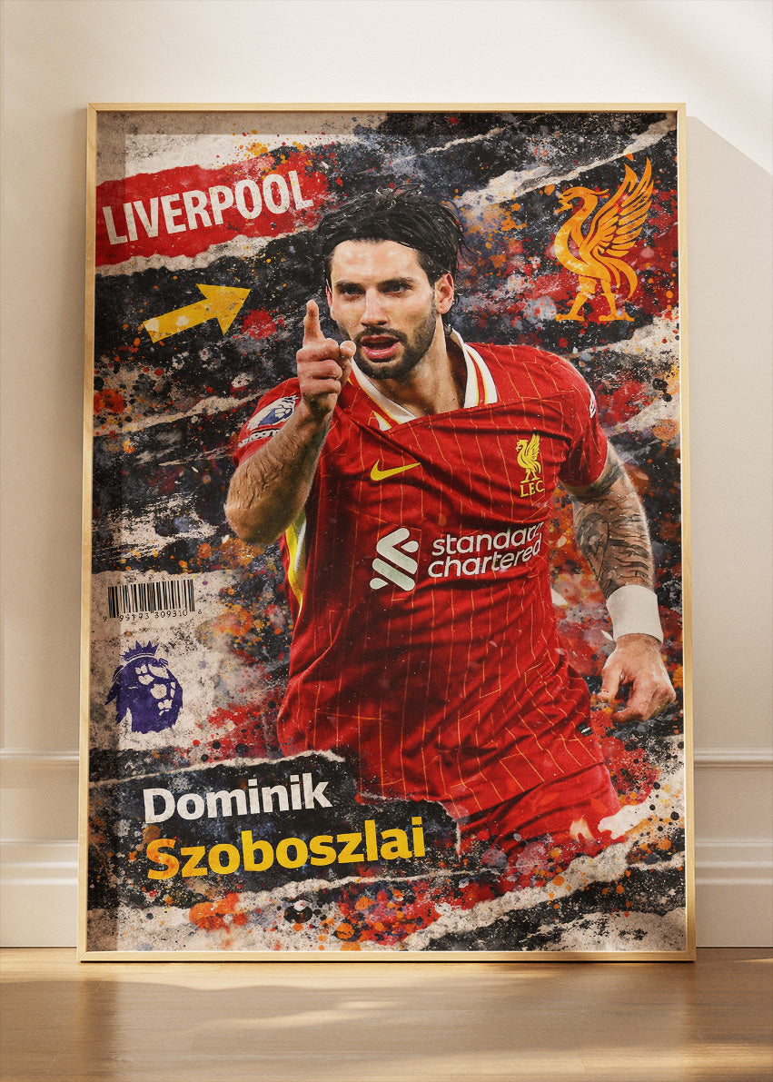 Dominik Szoboszlai Liverpool Street Art Poster Canvas & Print – AI PRINT LAB