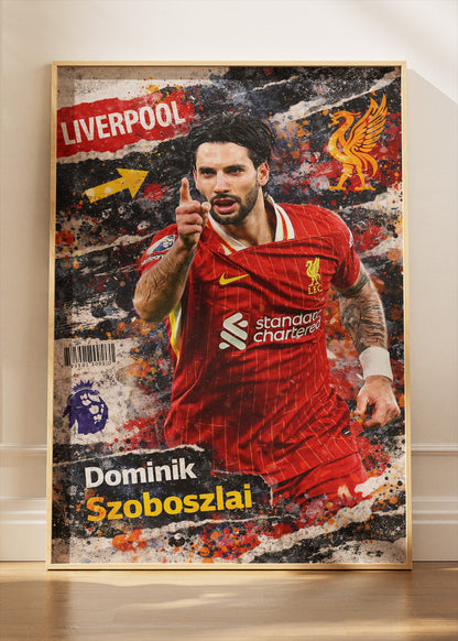 Dominik Szoboszlai Liverpool Street Art Poster Canvas & Print – AI PRINT LAB