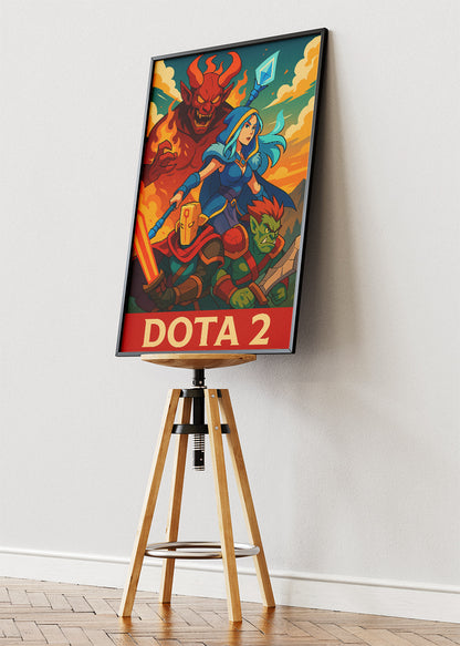 Dota 2 Wall Art – Epic Fantasy MOBA Heroes Poster & Canvas