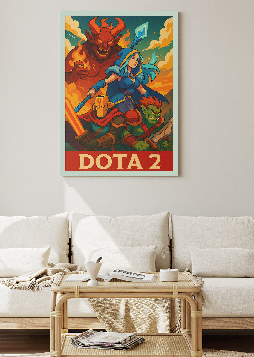 Dota 2 Wall Art – Epic Fantasy MOBA Heroes Poster & Canvas