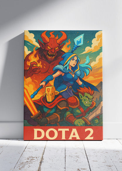 Dota 2 Wall Art – Epic Fantasy MOBA Heroes Poster & Canvas