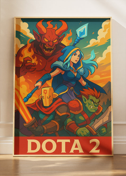 Dota 2 Wall Art – Epic Fantasy MOBA Heroes Poster & Canvas