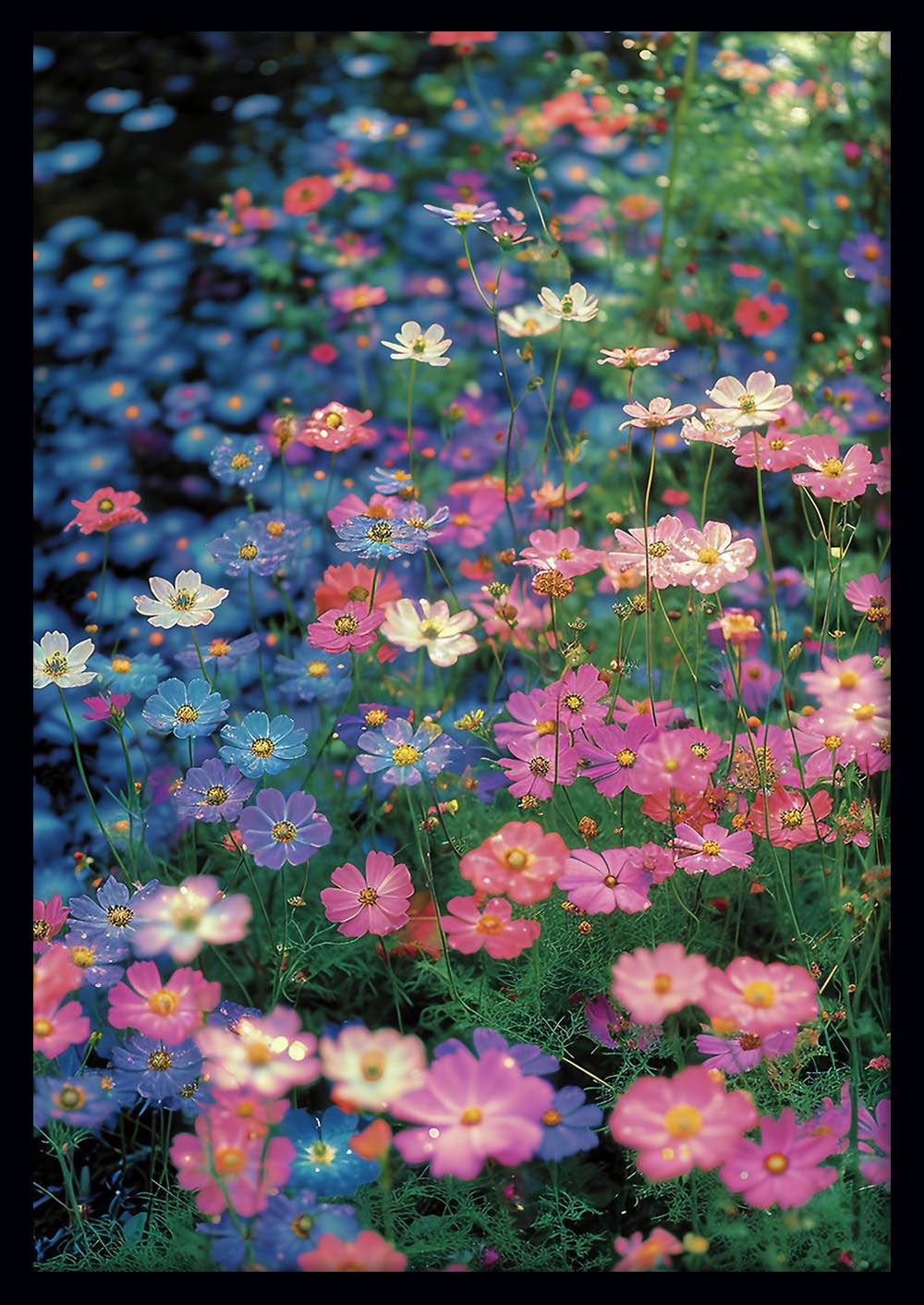 Dreamy Wildflower Meadow Canvas Print & Poster – T604 – AiPrintLab