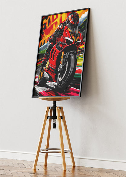 Ducati Racing Sport Bike Poster Canvas & Print – AI PRINT LAB