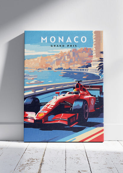 Monaco Grand Prix Formula Racing Poster & Canvas Print | Coastal Motorsport Wall Art