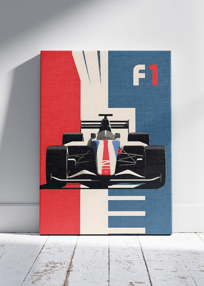 Formula 1 Minimalist Racing Poster & Canvas | Modern F1 Wall Art Print