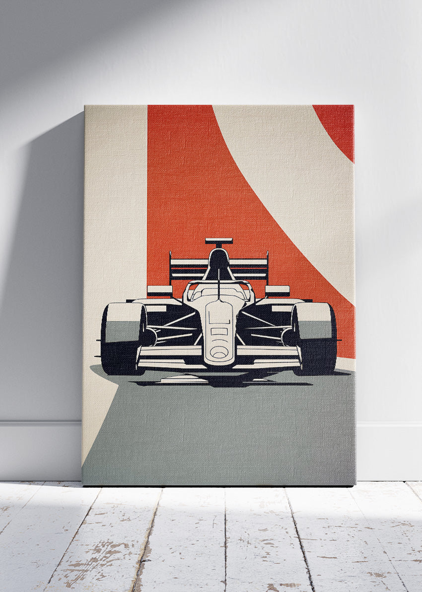Minimalist Formula 1 Racing Poster & Canvas | Modern F1 Wall Art Print