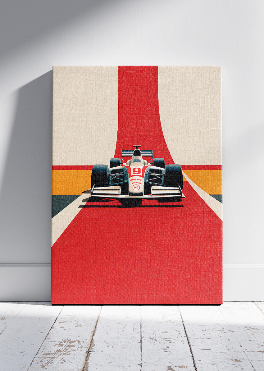 Formula 1 Minimalist Racing Poster & Canvas | Modern F1 Wall Art