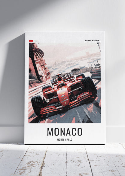 Monaco Formula One Grand Prix Poster & Canvas | Monte Carlo Racing Wall Art